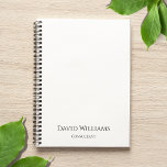 Minimalist Black White Simple Notebook at Zazzle