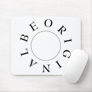 Minimalist Black White Simple Typography Quote Mouse Pad