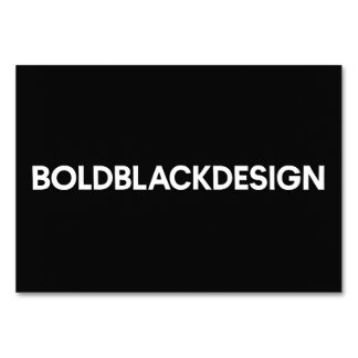 Minimalist Black & White Table Card