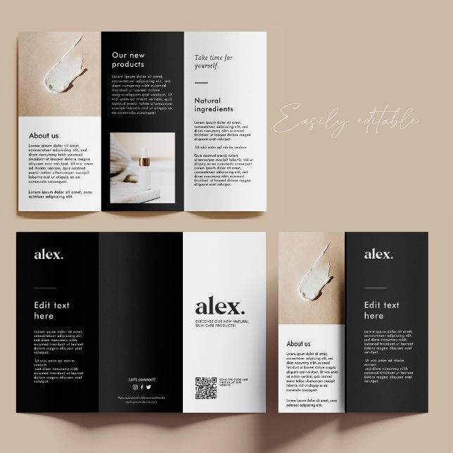 Minimalist Black & White Trifold Brochure (Creator Uploaded)