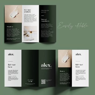 Minimalist Black & White Trifold Brochure