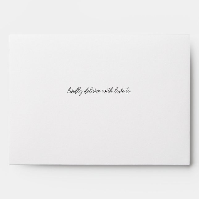 Minimalist Black White Wedding Envelope (Front)
