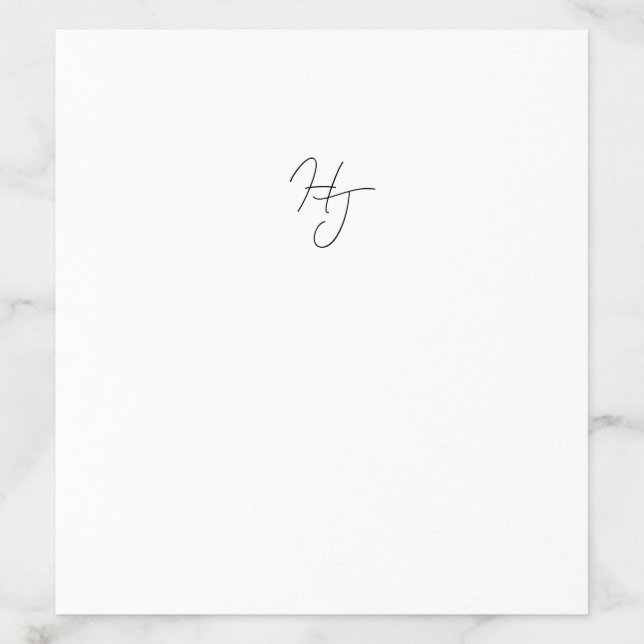 Minimalist Black White Wedding Envelope Liner (Design)