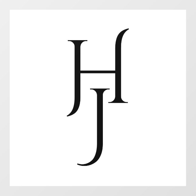 Minimalist Black White Wedding Floor Decal (Front)