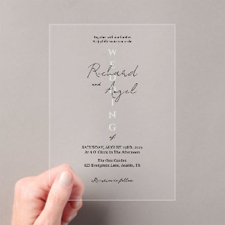 Minimalist Black & White Wedding Invitation