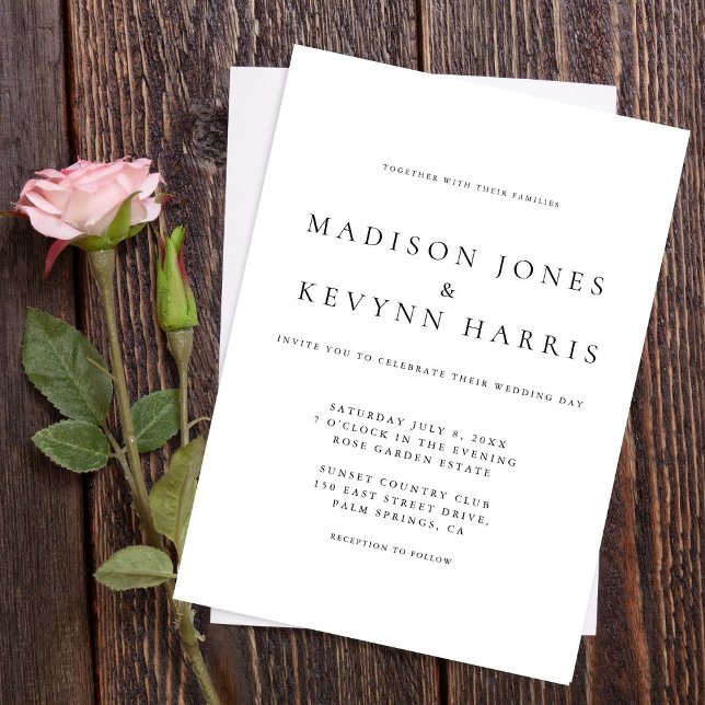 Minimalist Black & White Wedding Invitation (Creator Uploaded)