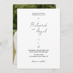 Minimalist Black & White Wedding Invitation
