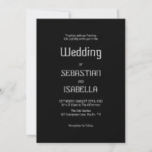 Minimalist Black & White Wedding Invitation