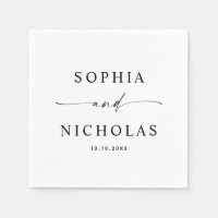 Minimalist Black & White Wedding | Modern Script