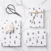 Minimalist White Christmas Wrapping Paper Sheets