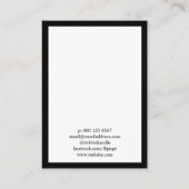 Minimalist Black White Your Logo Earring Display Business Card (Back)