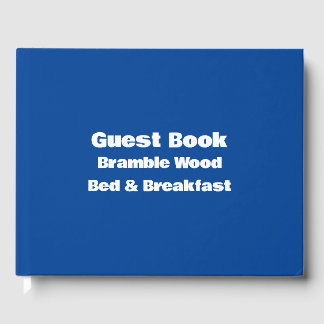 Minimalist Block LetterPersonalized Vacation House Guest Book