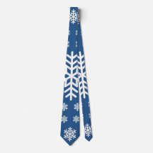 Minimalist Blue and White Snowflakes Holiday Xmas