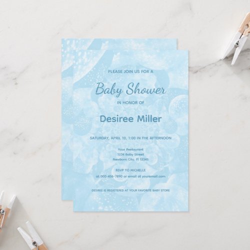 Minimalist Blue Balloons Boy Baby Shower