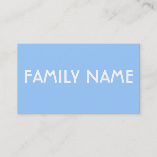 Minimalist Blue Business Card (Front)