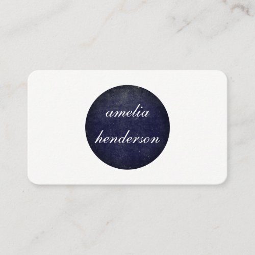 minimalist blue chic texture business card