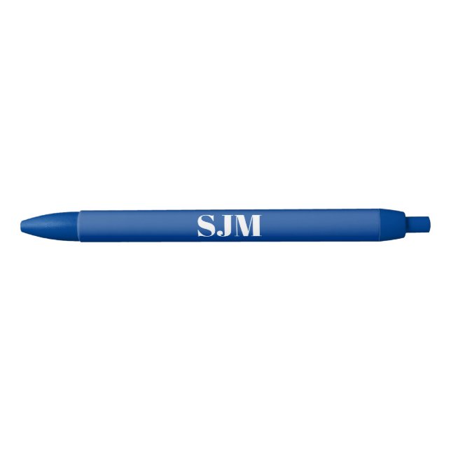 Minimalist blue Custom monogram initials name  Pen (Front)