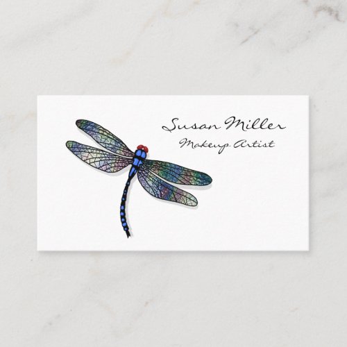 Minimalist Blue Dragonfly Appointment Card