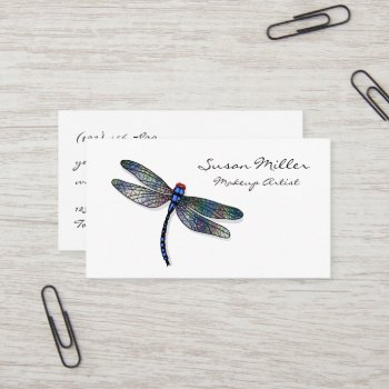 Minimalist Blue Dragonfly Business Card by timelesscreations at Zazzle