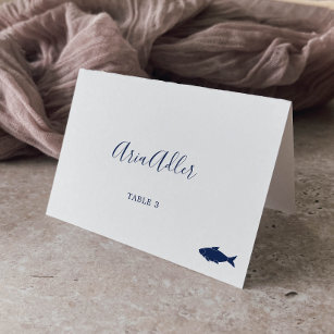 Fish Table Cards, Summer Wedding Table Cards, Freshwater Fish