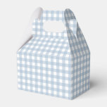 Minimalist Blue Gingham Plaid Pattern Favor Boxes
