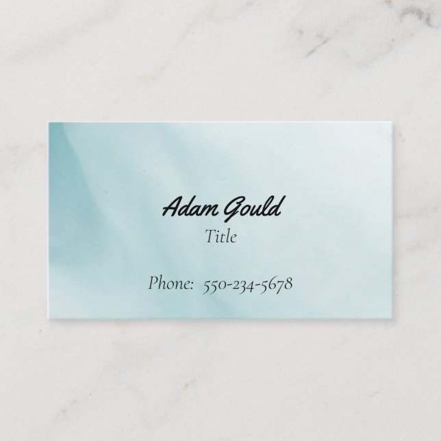 Minimalist Blue Gradient Business Card (Front)