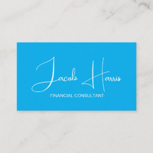 Minimalist Blue Light QR Code Business Cards 