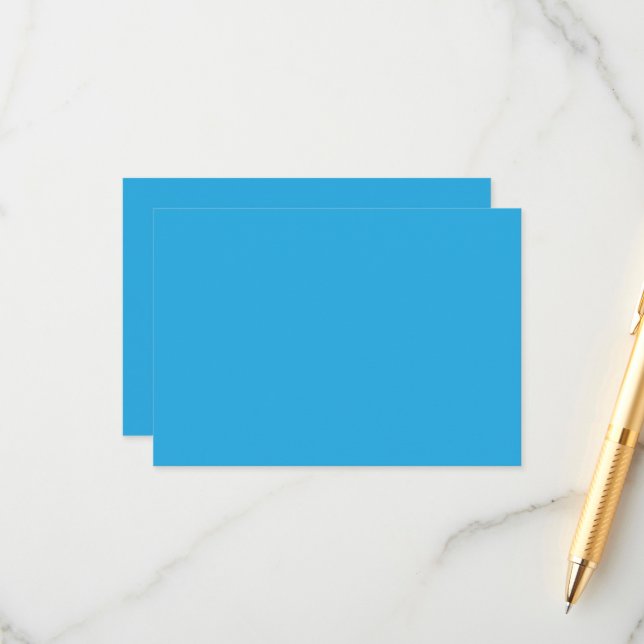 Minimalist Blue Luxury Enclosure Card (Front/Back In Situ)