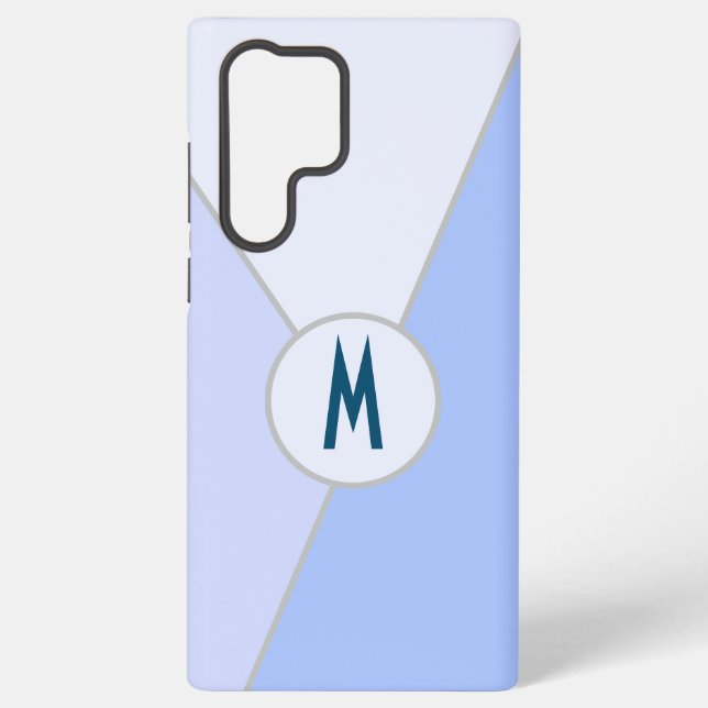 Minimalist Blue monochromatic triangle custom Samsung Galaxy Case (Back)