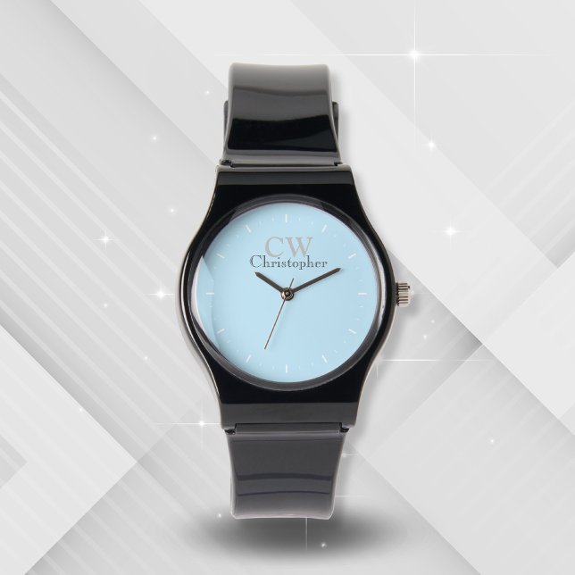 Minimalist Blue Monogram Watch (Creator Uploaded)