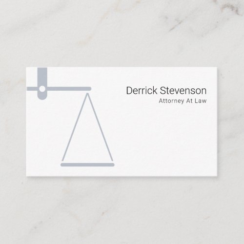 Minimalist Blue Scales of Justice Law Mediator Business Card
