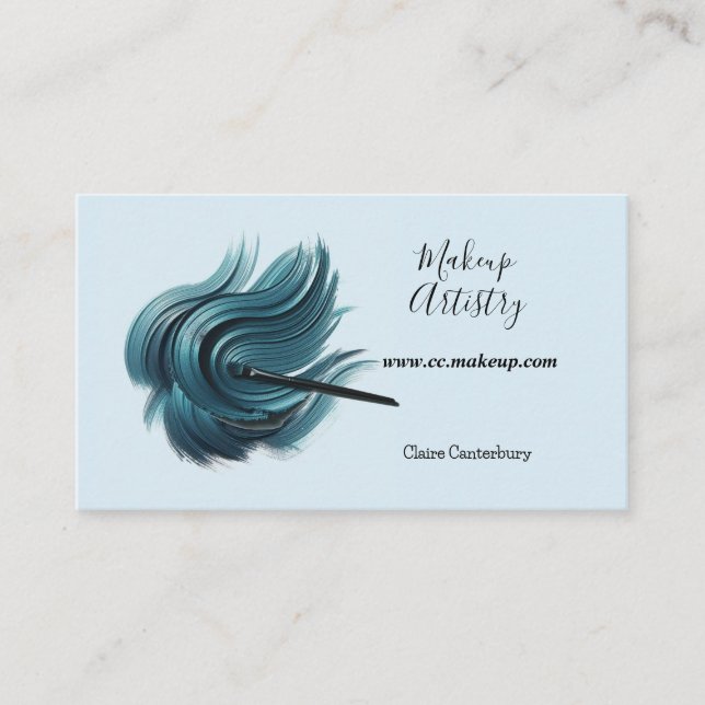 Minimalist Blue Shades Eye Shadow  Business Card (Front)