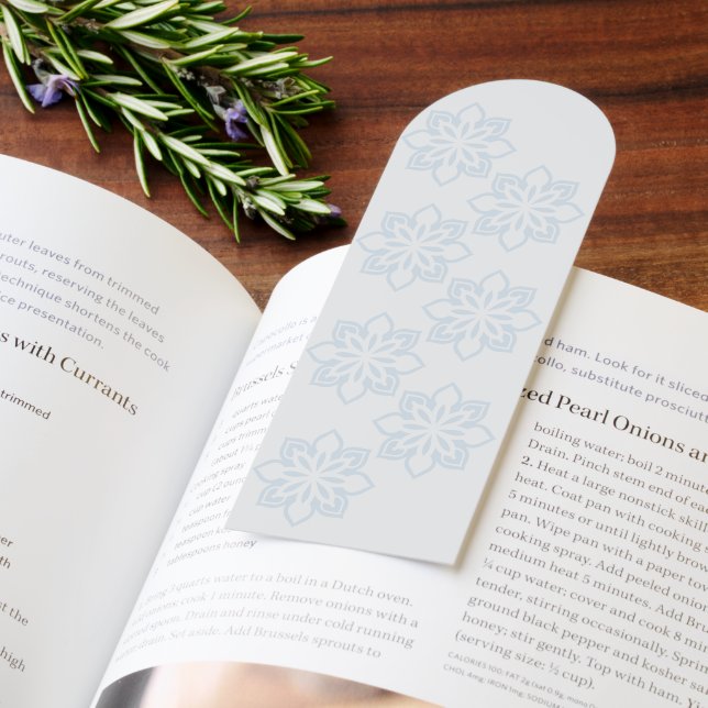 Minimalist Blue Snowflake Bookmark for Calm Winter (Book)
