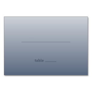 Minimalist Blue Table Sign Number