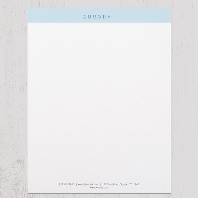 Minimalist Blue Two-Tone Letterhead (Creator Uploaded)