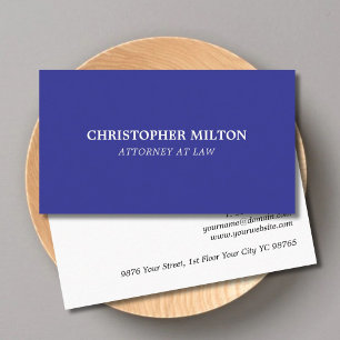 Minimalist Blue White Consultant Business Card