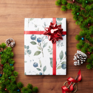 Minimalist Blueberry Birthday Wrapping Paper