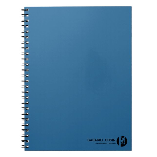 Minimalist Blueprint Lineman Log Notebook (Front)
