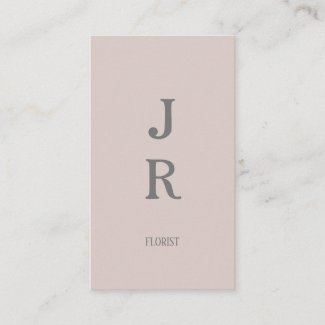 Minimalist blush and  gray business card
