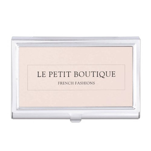 Minimalist Blush Company Name Modern Business Card Case