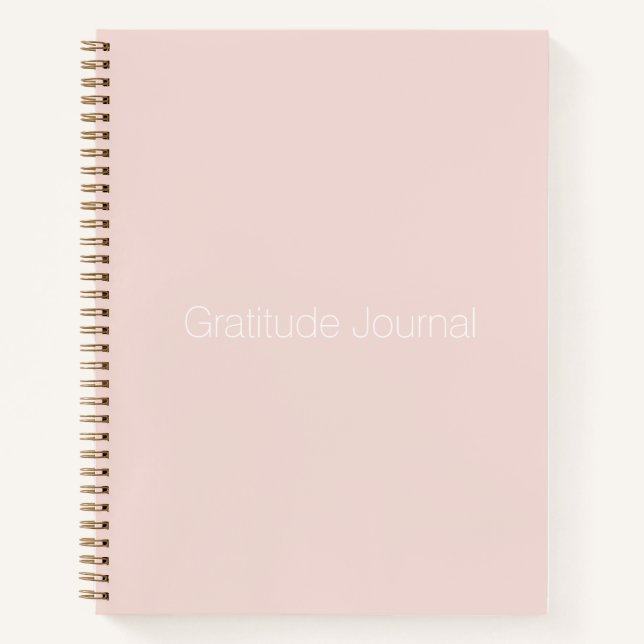 Minimalist blush pink custom Gratitude Journal (Front)