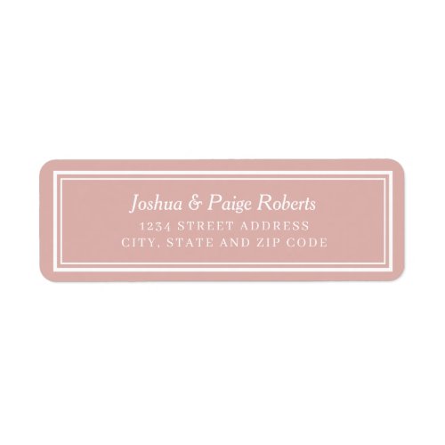 Minimalist Blush Pink Elegant Custom Label