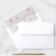 Minimalist Blush Pink Floral Elegant Garden