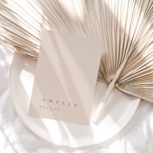 Minimalist Blush Pink Guest Name Place Card