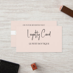 Minimalist Blush Pink Loyalty Card