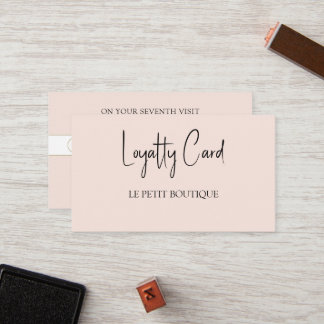 Minimalist Blush Pink Loyalty Card