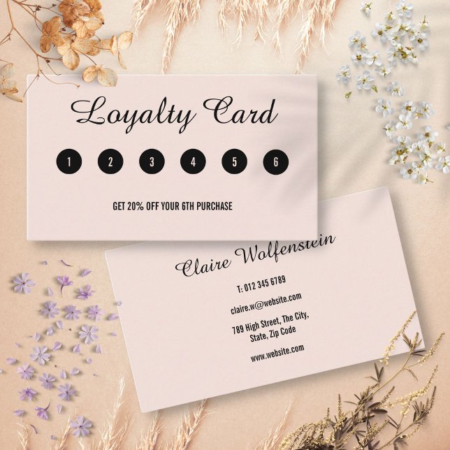Minimalist Blush Pink Professional Loyalty Card (Minimalist Blush Pink Professional Loyalty Card)