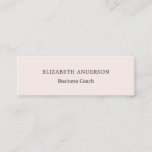 Minimalist Blush Pink QR code Mini Business Card