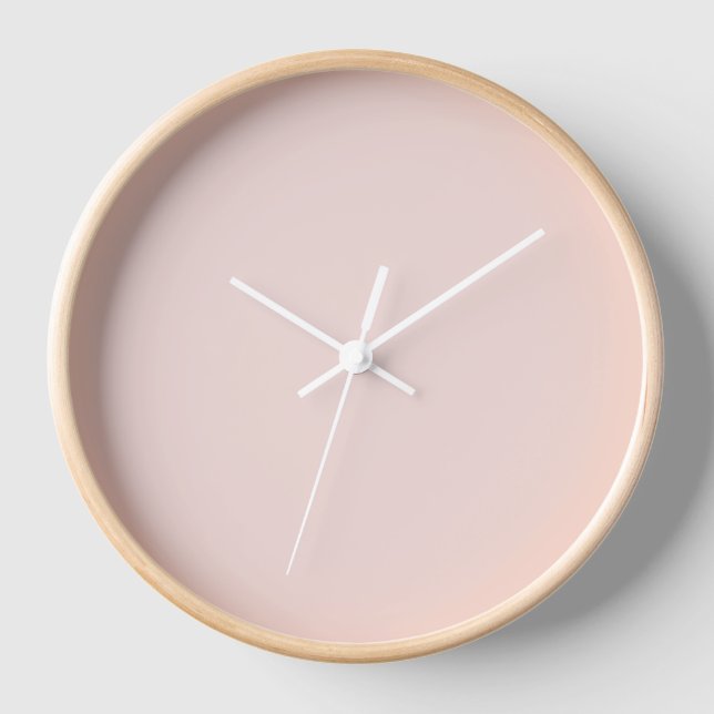 Minimalist blush pink solid plain elegant chic clock (Front)