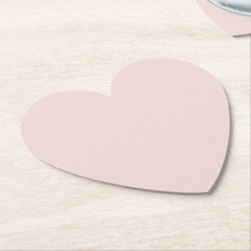 Minimalist blush pink solid plain elegant chic paper coaster